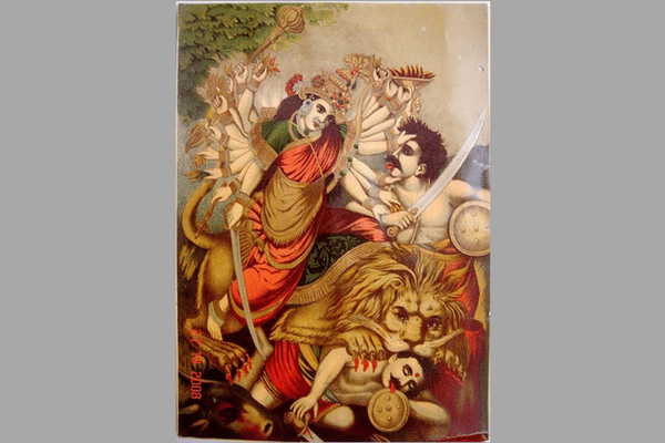 Durga Mahishasura-mardini, the slayer of the buffalo demon. ( 